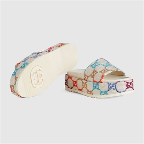 gucci sandals multi color|authentic Gucci sandals.